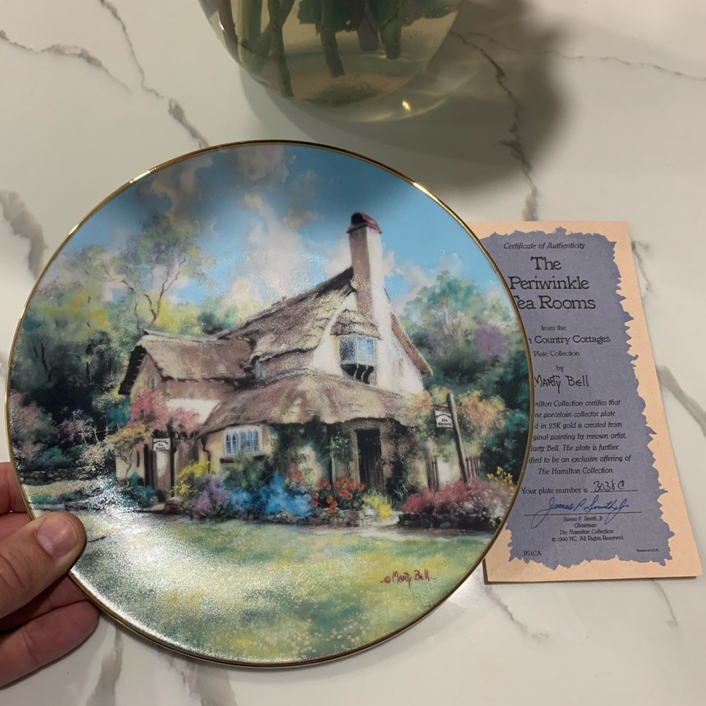 Periwinkle Tea Room collectors plate. By Marty Bell